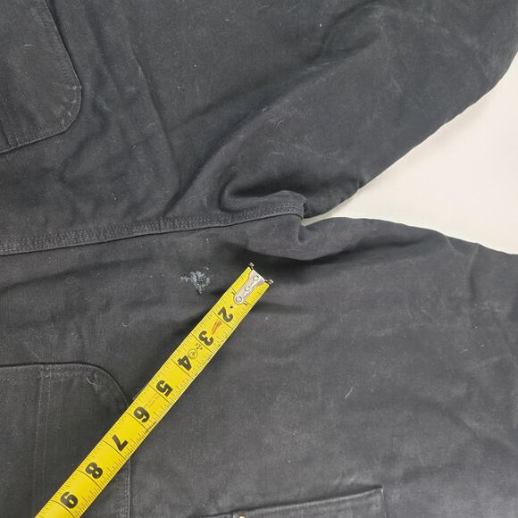 Carhartt Bib Overalls Mens Large Tall Black Insulated Quilt Lined Duck Canvas - Picture 16 of 16